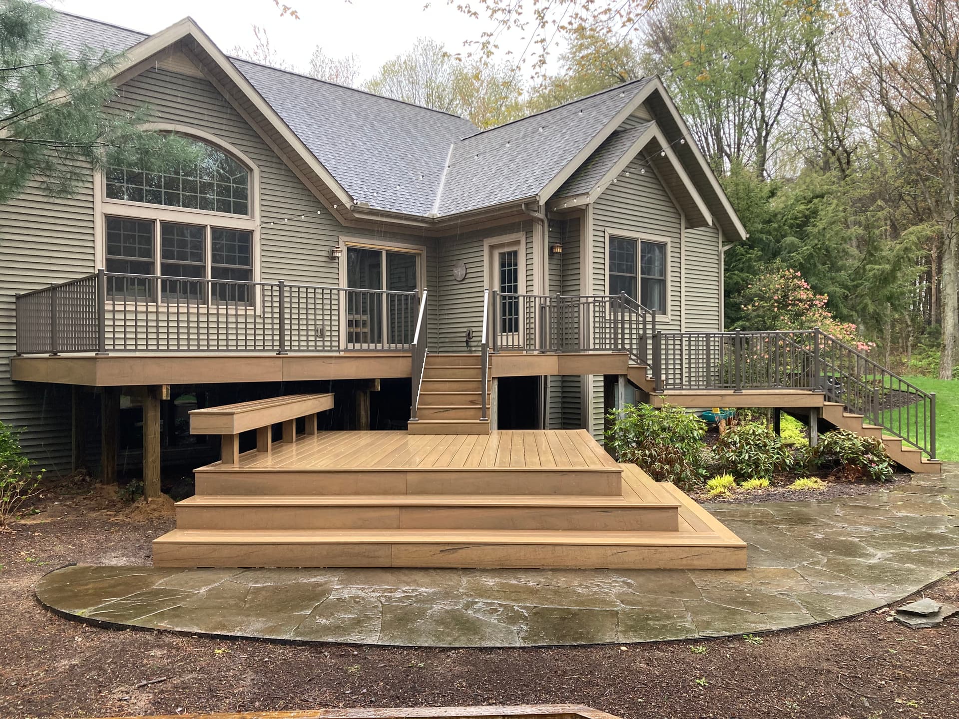 TimberTech Coconut Husk Deck Build with Westbury Railing image