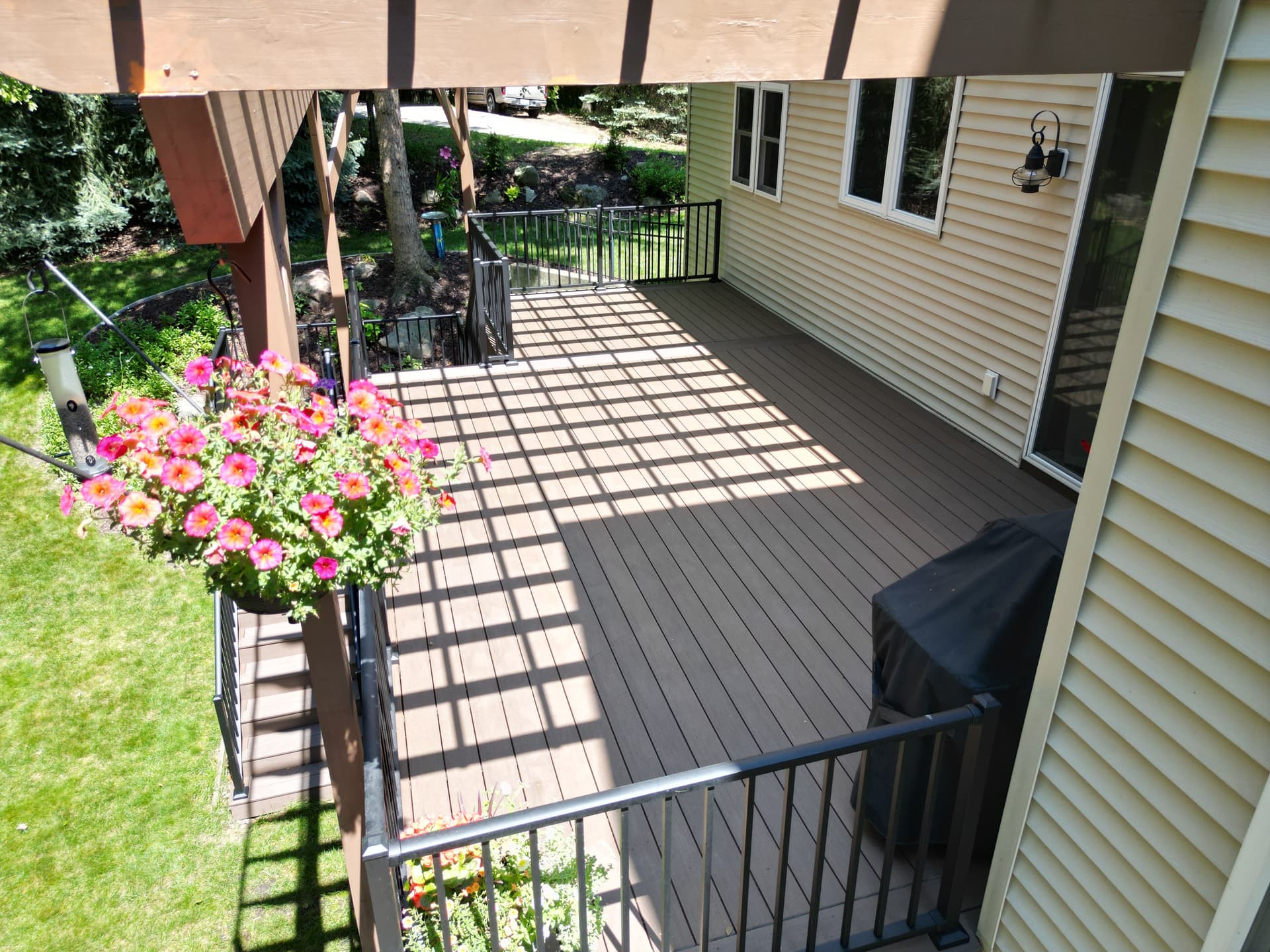 Gallery photos for West Michigan Custom Deck with Cedar Pergola and Switchback Staircase: Image #3