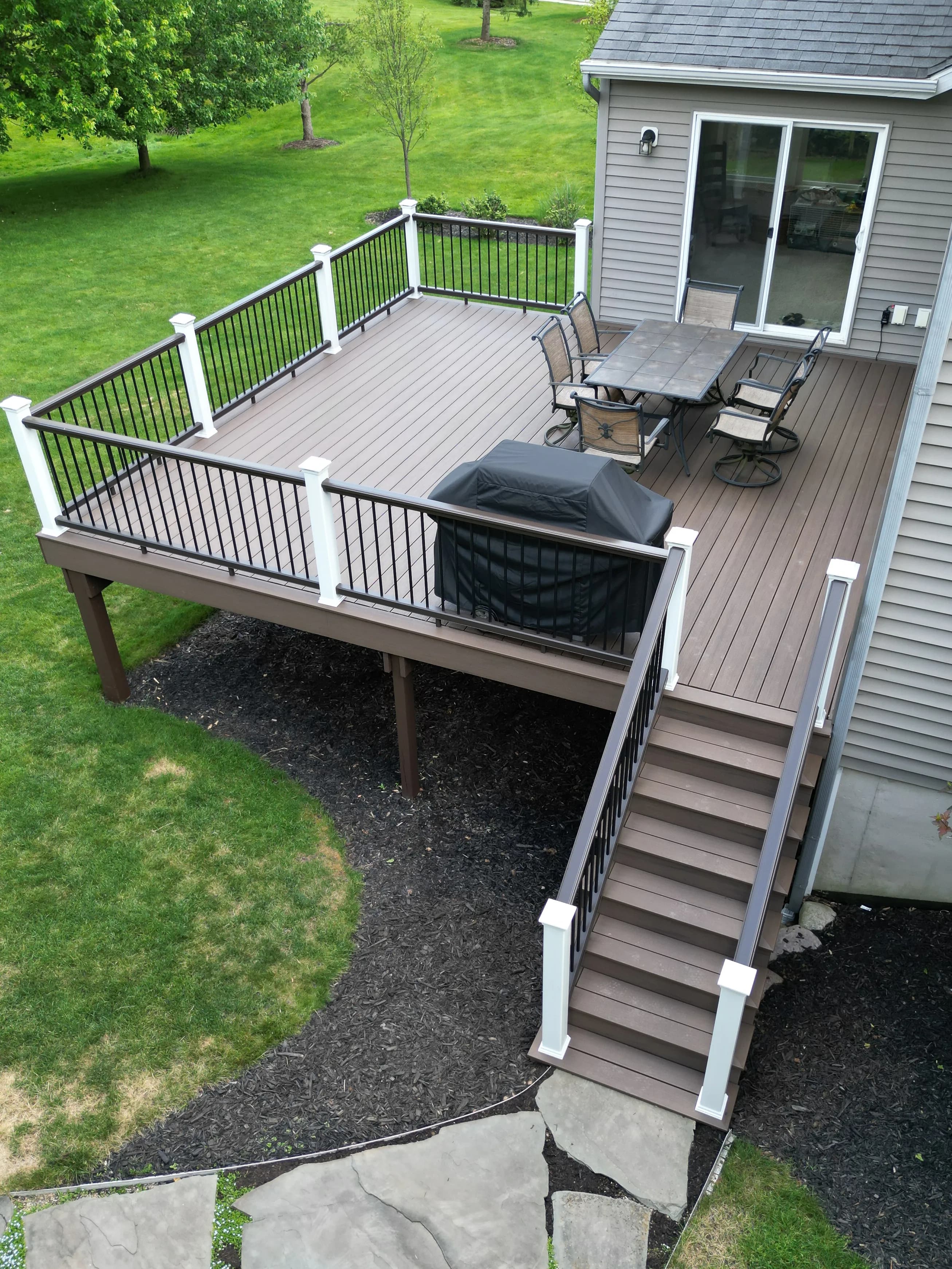 Project Low-Maintenance Backyard Deck Built with TimberTech Dark Cocoa image