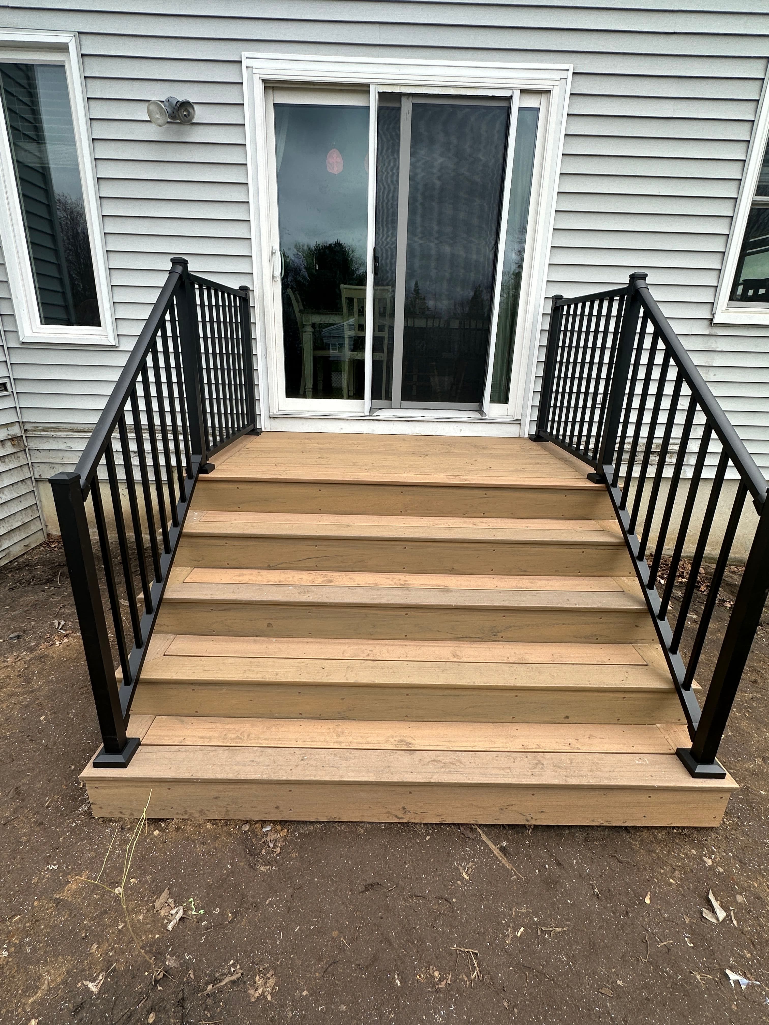 Project Old Deck Out, TimberTech and Westbury Railing In image