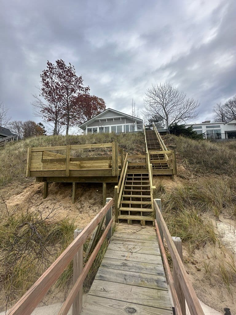 Gallery photos for Coastal Deck and Staircase in Lake Michigan: Image #1