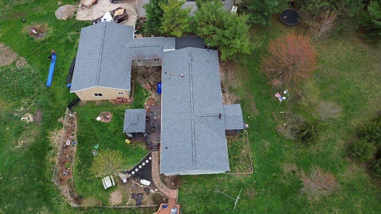 Pewter Shingle Roof Transformation in Clinton image
