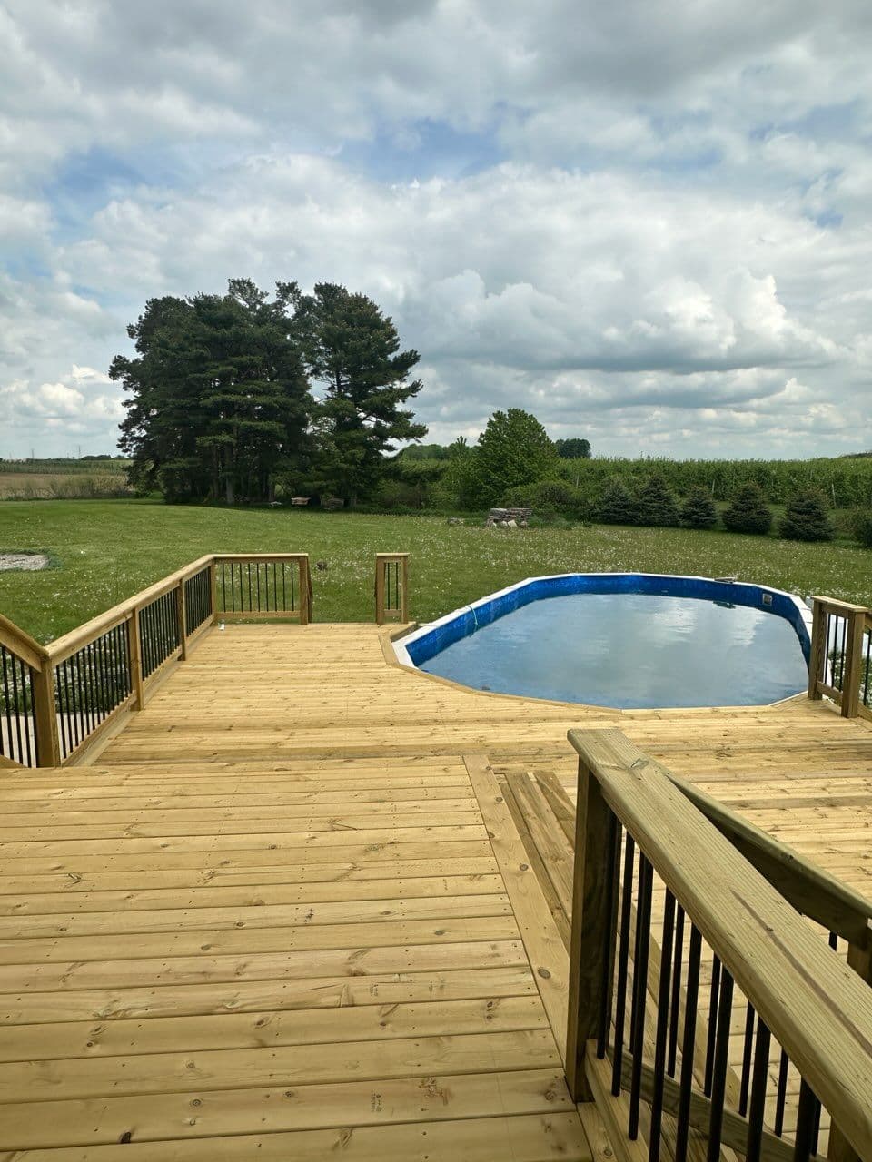 Project Sparta MI Pool Deck with Yellow Pine and Steel image