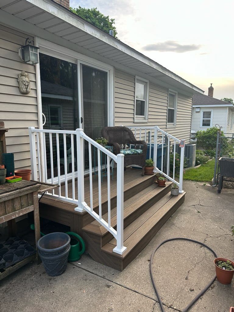 Project Chic Trex Patio Upgrade with Stylish Railings image