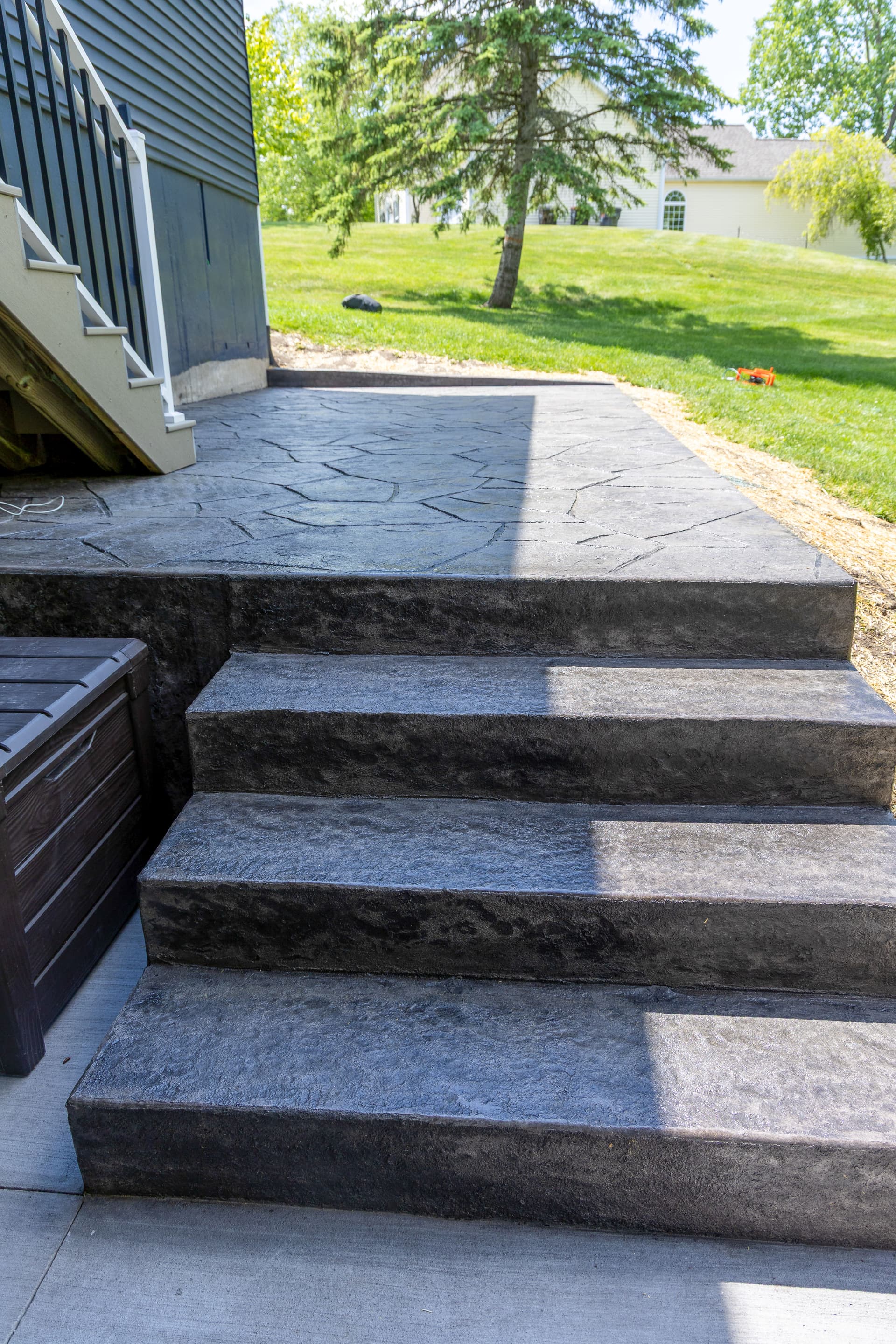 Gallery photos for 42-Foot TimberTech Deck with Stamped Concrete Patio Build: Image #2
