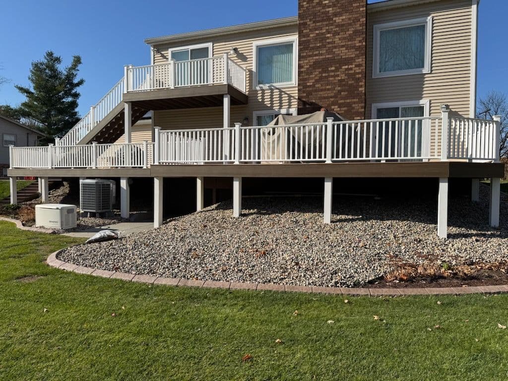 Gallery photos for Elevate Your Outdoor Living with Our Two-Story Deck Design: Image #1